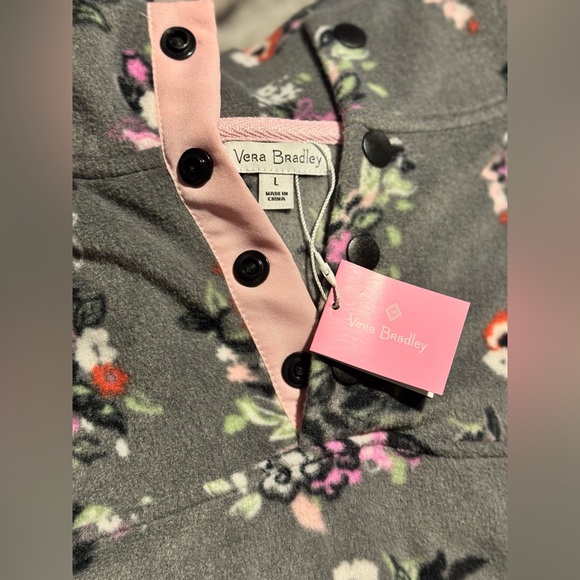 Vera Bradley Women's Snap Collar Fleece Pullover Sweatshirt with Pockets - Picture 5 of 5